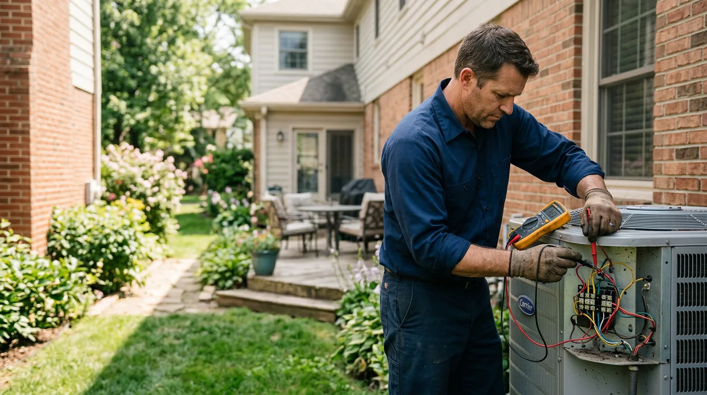 HVAC technician working near Gilman, IA